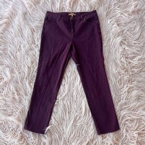 Purple Denim Pants